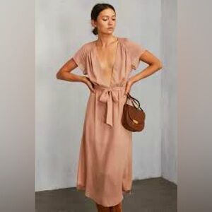 Reformation Thalia dress in buff
